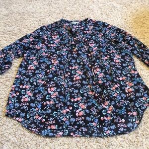 Women’s Flowy floral tunic blouse